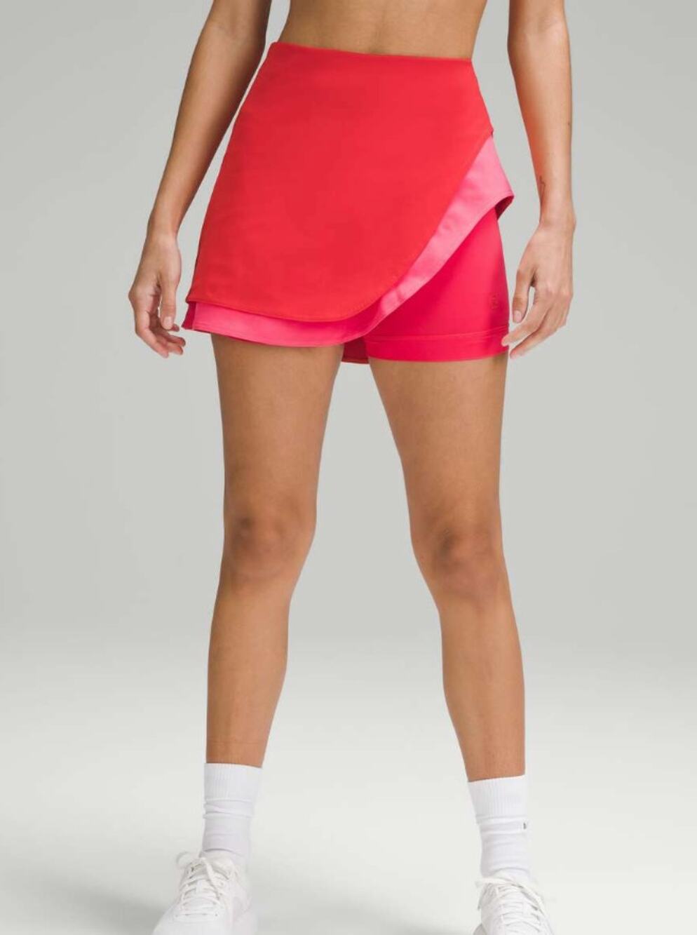 NWT Lululemon Asymmetrical Layered High-Rise Tennis Skirt Red 8